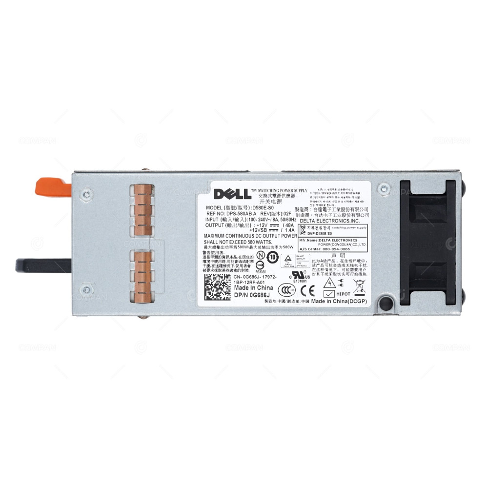 G686J DELL 580W POWER SUPPLY FOR T410 0G686J, D580E-S0, DPS-580AB